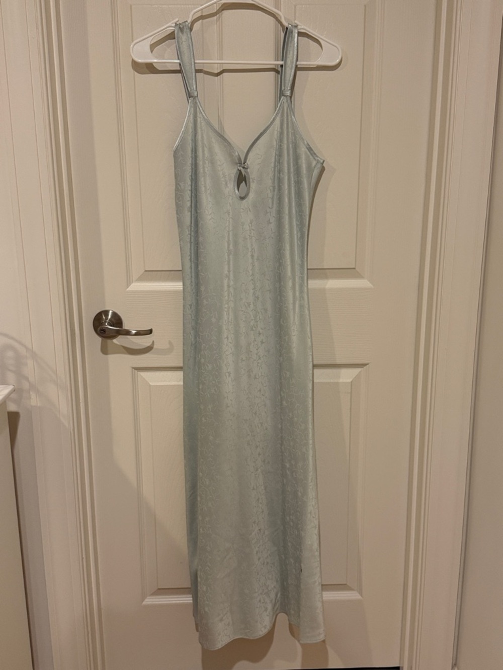Jones New York Light Sage Green Satin Chemise Slip